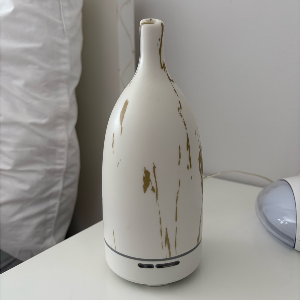 Saje White and Gold Diffuser
